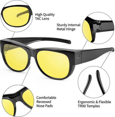 Vista 5 de URUMQI Gafas de sol polarizadas para mujer gafas de sol de ojo de gato de moda UV400 marco flexible TR90