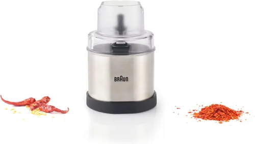 Vista 4 de Braun MQS270SI Multiquick - Molinillo de café y especias para batidora de mano, 1.5 tazas