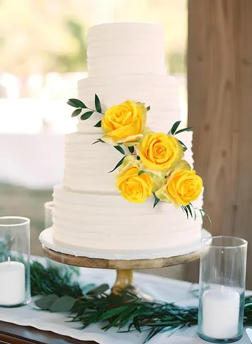 Vista 7 de IPOPU 6 rosas artificiales de seda amarilla con tallo largo, rosas falsas de tallo largo, rosas artificiales de tallo largo adecuadas para bodas