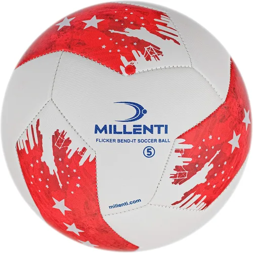 Vista 9 de Balón de fútbol Millenti tamaño 5 – Reverse Bend-It – Balón de fútbol con alta visibilidad, fácil de rastrear – Balones de fútbol oficial con unión