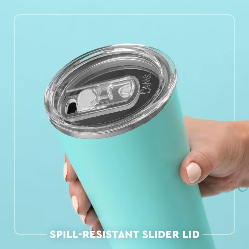 Vista 5 de Swig Life Vaso aislado de 22 onzas, vaso de café de viaje con tapa, apto para portavasos, taza de café de viaje, acero inoxidable (tobogán eléctrico)