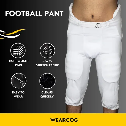 Vista 4 de Pantalones de fútbol integrados 7 pantalones de fútbol acolchados de doble punto con almohadillas integradas
