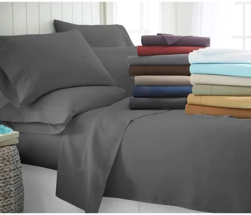 Vista 131 de ienjoy Home Linen Market - Juego de sábanas de 6 piezas, color rubor, tamaño King Blush