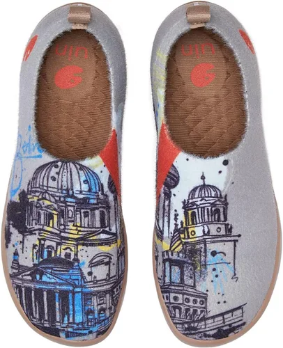 Vista 28 de UIN Mocasines casuales para mujer, de viaje, pintados, para caminar, ligeros, cómodos, de lona, tenis de moda