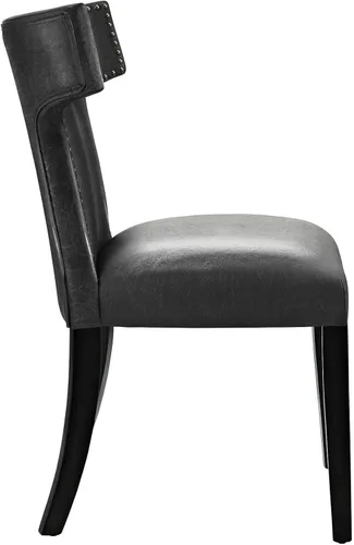 Vista 4 de Modway EEI-3922-BLK - Silla de comedor de vinilo curva, color negro