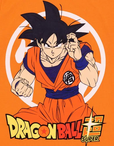 Vista 7 de Dragon Ball Z Pijama para niños Goku Character naranja manga corta camiseta símbolo guerrero negro pantalones cortos anime
