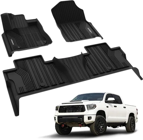 Vista 27 de LASFIT Alfombrillas de suelo para Toyota Tacoma 2024-2026 de doble cabina a gas (solo compatible con manual Tran), forros de suelo de TPE para todo