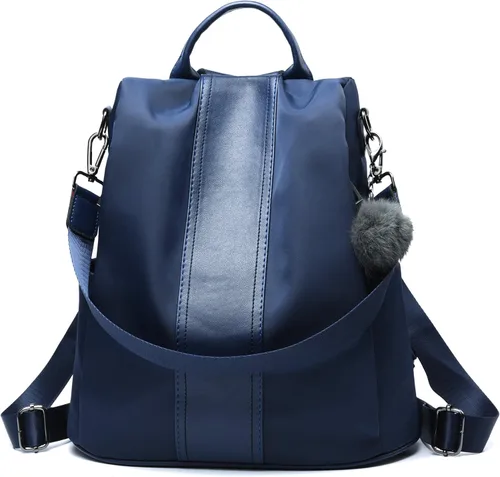 Vista 15 de Mochila impermeable liviana de nailon antirrobo para mujer, Negro, M
