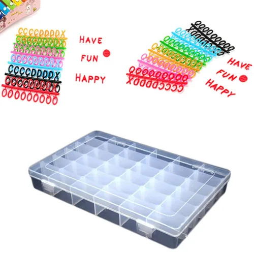 Vista 8 de Letras para tableros de letras de fieltro intercambiables de 3/4 pulgadas con caja (1120 piezas)