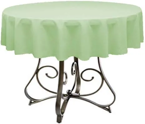 Vista 9 de Mantel redondo de poliéster de 72 pulgadas, disponible en más de 45 colores, ideal para restaurantes y superposiciones versátiles de eventos, elige