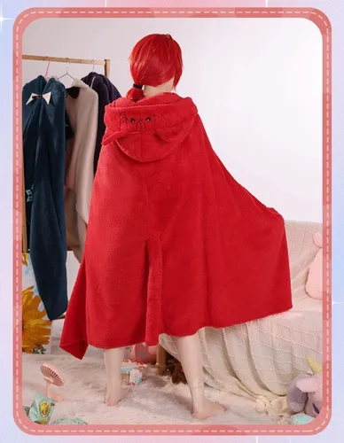 Vista 2 de Tomioka GenshinImpact - Manta con capucha para cosplay de anime, chal para siesta
