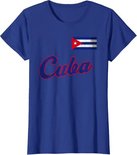 Vista 7 de Camiseta cubana con bandera de béisbol de Cuba 2023, Negro