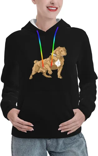 Vista 2 de American Bully Women Fashion Hoodie Drawstring Pullover Sweatshirt