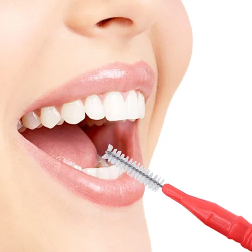 Vista 3 de GXXMEI 250PCS Braces Dental Brush Flosser para limpiador Interdental Cepillo Palillo de dientes Dental Cabeza de hilo dental Higiene Dental Higiene