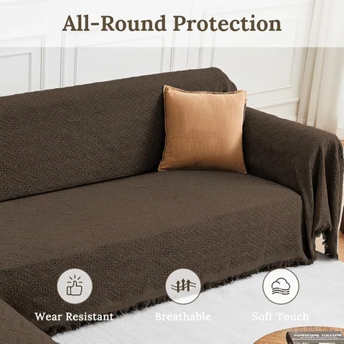Vista 3 de HOMERILLA - Fundas de sofá seccional para sofá seccional, cobija de sofá en forma de L, 2 piezas, protector de muebles en forma de L para mascotas