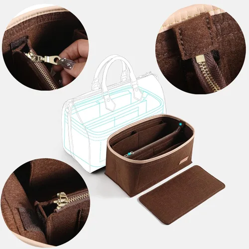 Vista 2 de Doxo Organizador de bolso para bolsos y moldeador de base, juego de 2 piezas, organizador de bolsas con 6 tamaños, compatible con Neverfull Speedy