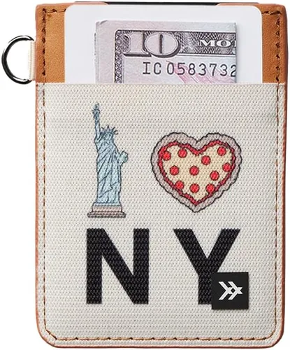 Vista 8 de Thread Wallets Cartera minimalista ultra delgada para tarjetas, Negro, Talla única, Casual