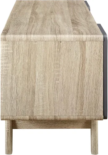 Vista 2 de Modway Tread Mid-Century - Mueble moderno para TV de 47 pulgadas, color gris natural