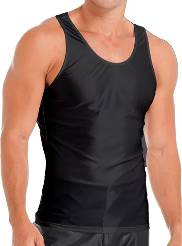 Vista 2 de YONGHS Camisetas sin mangas brillantes brillantes para hombre, para gimnasio, musculación, fitness, sin mangas