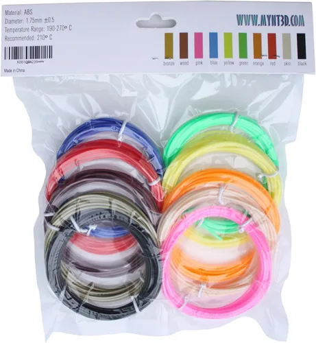 Vista 6 de MYNT3D Bolígrafo Super 3D con repuestos de filamento ABS de 10 colores - Crea arte 3D