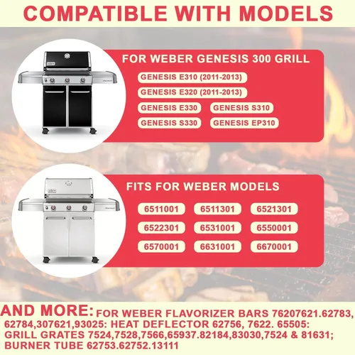 Vista 5 de Kit de Piezas de Parrilla para Weber Genesis 300 310 330 Piezas de Parrilla para Weber Genesis E330 E310 S310 S330 EP330 EP310 S320 E320 Piezas