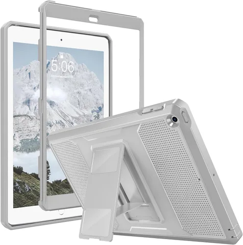 Vista 13 de MoKo Funda Compatible con iPad 9.7 de 2018/2017 6ª/5ª Generación - [Resistente] Funda Híbrida Protectora de Cuerpo Completo a Prueba de Golpes