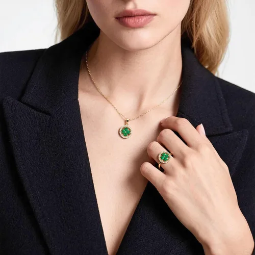 Vista 4 de Collar para ansiedad, anillos para la ansiedad para mujeres, anillos de trébol de cuatro hojas, anillo de preocupación de color dorado