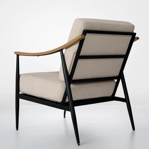 Vista 5 de RNKSFX - Silla con acentos modernos para sala de estar/dormitorio, silla de mediados de siglo con brazos, silla decorativa tapizada para oficina