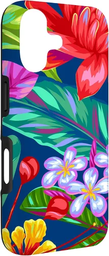Vista 3 de Hawaiian Tropical Phone Case Yellow Red Hibiscus Plumeria Case for iPhone 17