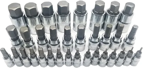 Vista 5 de Master - Juego de llaves hexagonales Allen, llave hexagonal para llave de trinquete SAE y juego métrico de 3/8, 1/4, 1/2, 34 piezas
