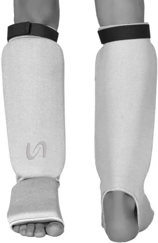 Vista 9 de UFG Ultimate - Espinillera de tela para protección de entrenamiento de Muay Thai para Karate MMA Boxeo Muay Thai Negro
