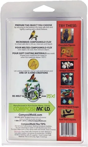 Vista 2 de ComposiMold Flex Food Contact Safe Molding Gel de 40 onzas Material de moldeo reutilizable Moldes reutilizables para chocolate, cera de soja