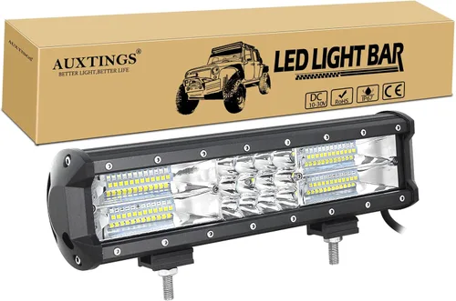 Vista 13 de AUXTINGS 2 unids 4 pulgadas 36 W triple fila 7D lente Spot LED barra de luz LED impermeable trabajo buceo luces para todoterreno Jeep ATV AWD SUV