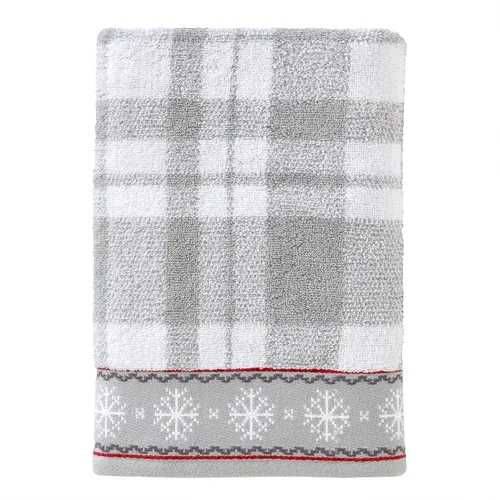 Vista 30 de SKL Home Toalla de baño de Navidad/Winter Fair Isle, color rojo