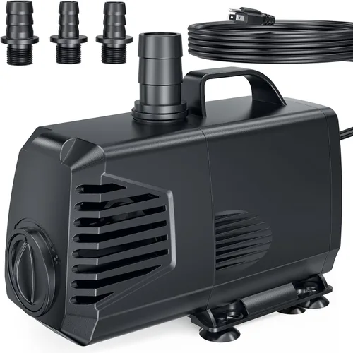 Vista 11 de POPOSOAP Bomba sumergible de 200 GPH (700 L/H, 12 W), bomba de fuente ultra silenciosa con protección contra sobrecalentamiento y esponja de filtro
