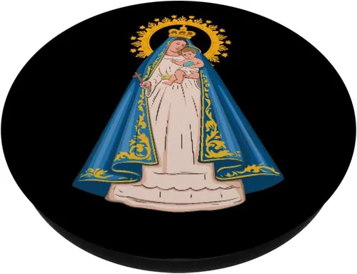 Vista 2 de Virgen María.Virgen de la Caridad del Cobre. PopSockets PopGrip intercambiables de Patrona de Cuba