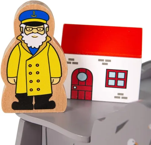 Vista 7 de Bigjigs Rail Túnel de 4 vías del faro - Juego de tren de madera Accesorios