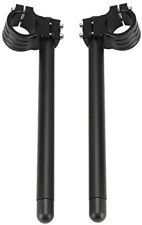 Vista 2 de Horquilla Clip-ons Manillar CNC Riser Regular Manillar para Suzuki Yamaha 1969-1982 (1.614 in)