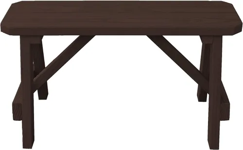 Vista 16 de Furniture Barn USA Banco tradicional de pino tratado a presión de 2 pies, tinte de cedro