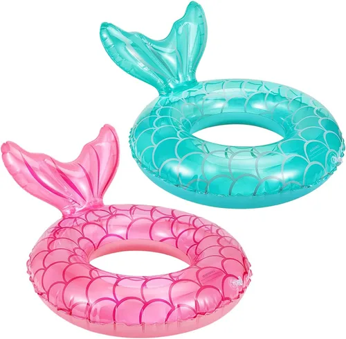 Vista 18 de MoKo Anillo de natación inflable, lindo flotador de piscina, decoración de tubo, tubos de natación, piscina al aire libre, playa, flotadores