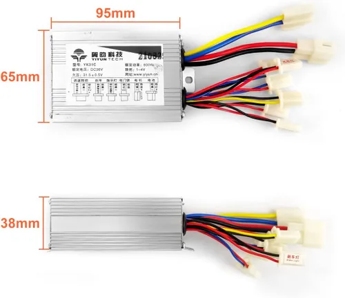 Vista 2 de L-faster 36V48V 800W Controlador de motor Cepillo DC Motor Control de velocidad para triciclo Scooter Controlador cepillado