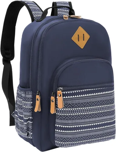Vista 86 de Leaper Mochila para laptop para mujer: linda mochila floral para escuela, universidad, viajes, trabajo, mochila ligera para niños, Negro margarita
