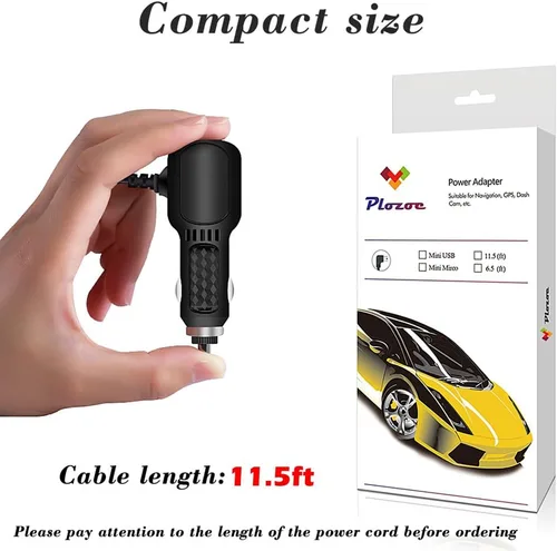 Vista 7 de Cargador de cámara para salpicadero, Plozoe Car Dash Cam Cable de alimentación USB Adaptador de carga de vehículo para GPS GPS Nuvi Gar 'min, Mirror