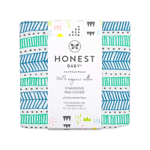 Vista 4 de HonestBaby Funda para cambiador de algodón orgánico, Puntos y Guiones, Talla única
