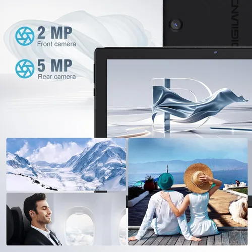 Vista 5 de DigiLand Tablet Android 15, Tablet Android de 10.1" con procesador Octa-core 6GB RAM+32GB ROM (Soporte Expand TF) Cámara frontal de 2MP/posterior