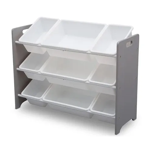 Vista 2 de Organizador Delta Children MySize 9 de juguetes, de plástico, gris