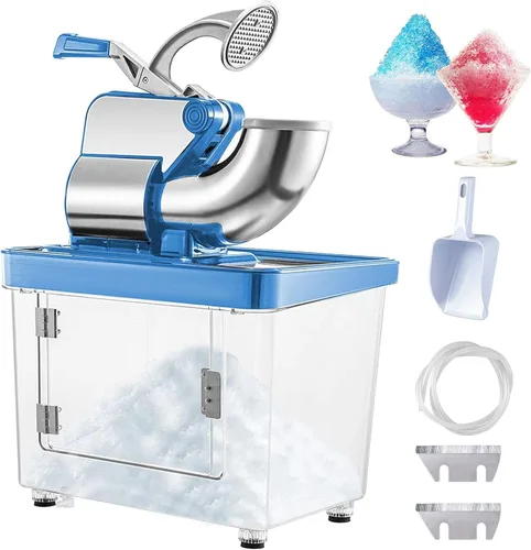 Vista 2 de VEVOR Trituradora de hielo de 300 W, 440 lbs/h con 200 tazas de cono de nieve y pajitas