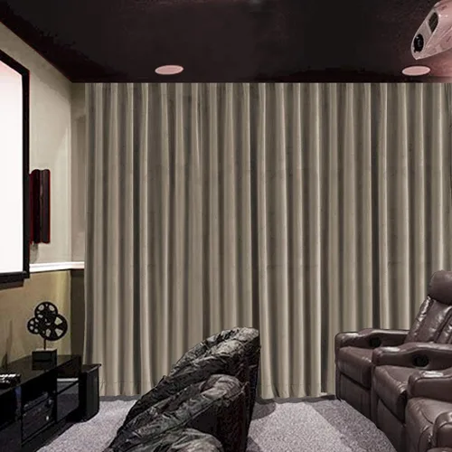 Vista 18 de cololeaf Panel de cortinas opacas de terciopelo con forro para cine en casa, cortina de ganchos planos para barra transversal o pista, 100 pulgadas