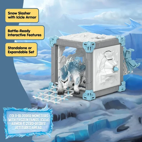 Vista 7 de Schleich Eldrador Creatures - Set de juego BattleCave Snow Slashe de 48 piezas para niños y niñas - Edades 7+ 42733 Set of ELDRADOR Battle Cave