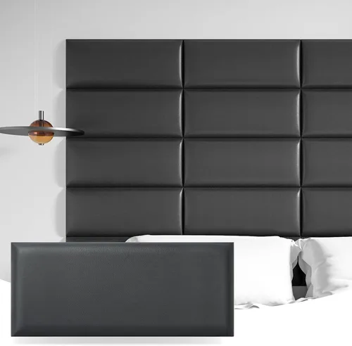 Vista 10 de Art3d - Cabeceras para cama individual en color negro, cabeceros tapizados, paneles 3D despegar y pegar para pared, paquete de 4 paneles de 9.84 x